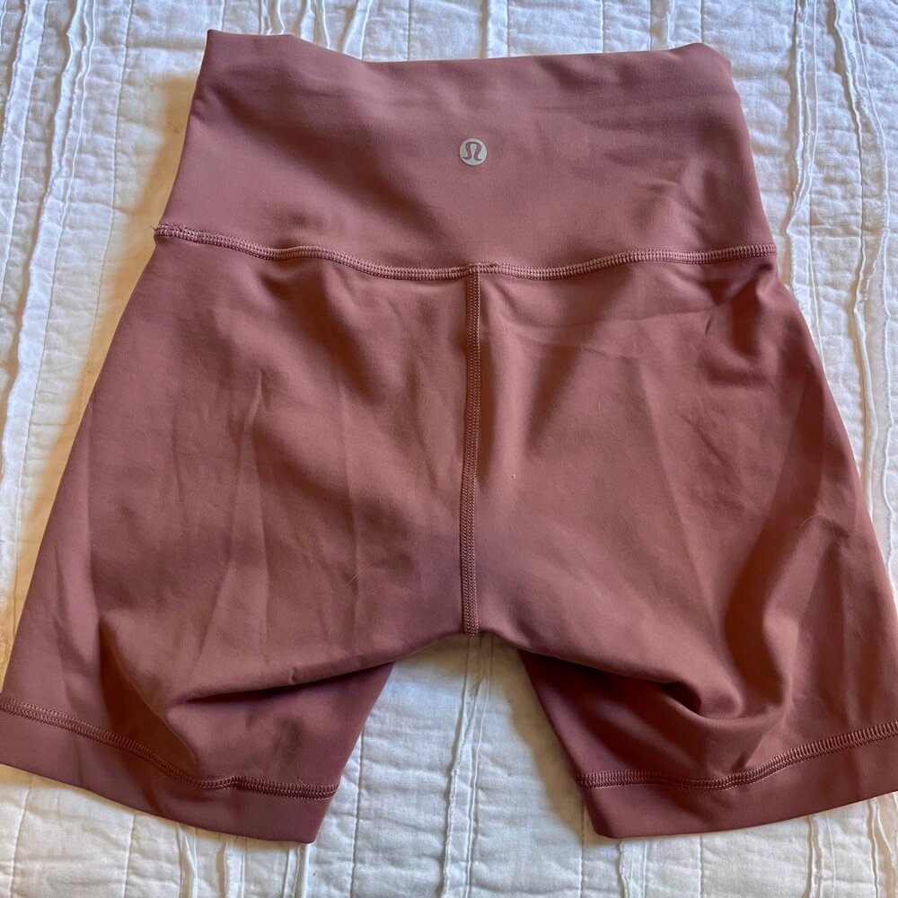 Lululemon High-Rise Bike Shorts – Rust – Size S